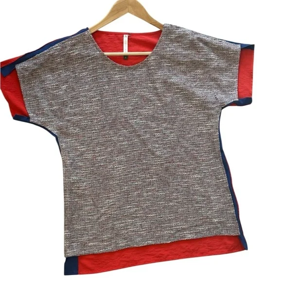 Sachin + Babi S EUC ribbon Red and Blue Blouse - Picture 2 of 16